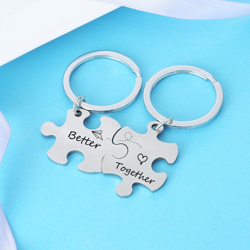 Nimteve Gifts for Couples Boyfriend Gift Girlfriend Keychains For Husband Wife Valentines Day Gift Anniversary Couple Key Chain (Style C) - Image 3